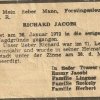 Jakobi Richard 1901-1972 Todesanzeige